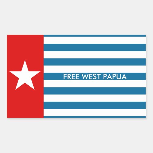 west papua rectangular sticker