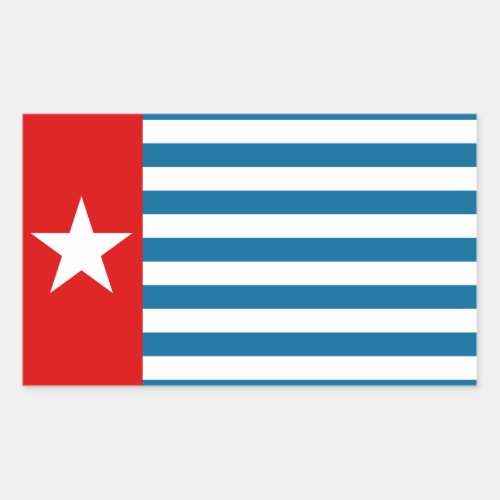 west papua rectangular sticker