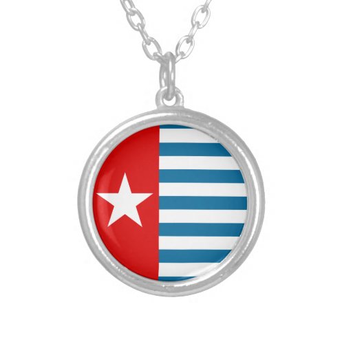 west papua silver plated necklace