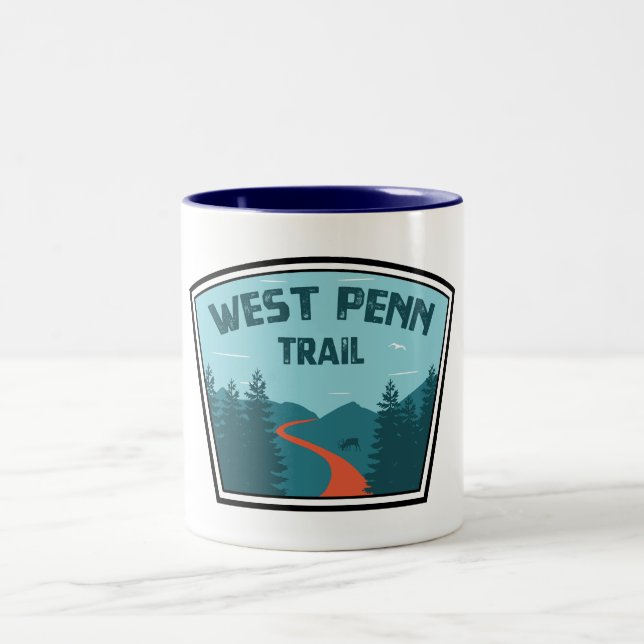 West Penn Trail Pennsylvania Two-Tone Coffee Mug (Center)