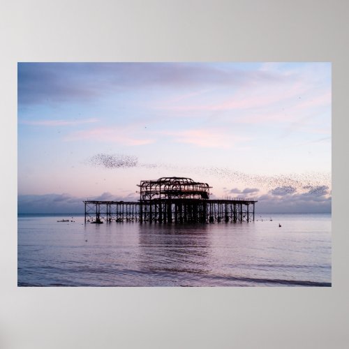 West Pier Brighton  Hove England Poster