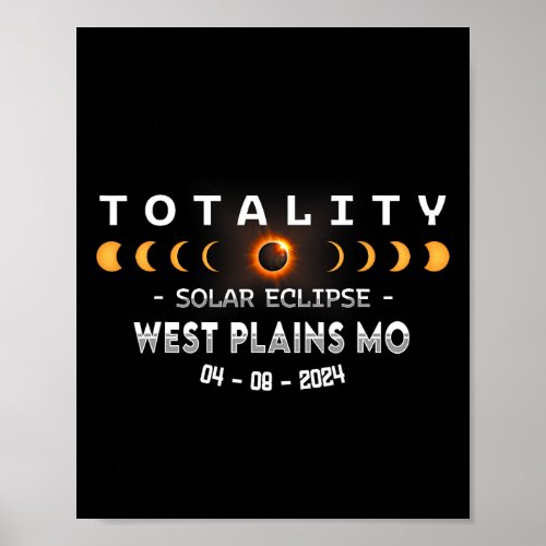West Plains Mo Total Solar Eclipse 2024  Poster