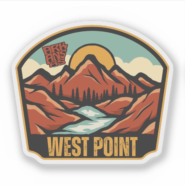 West Point, Arkansas  Sticker (Front)