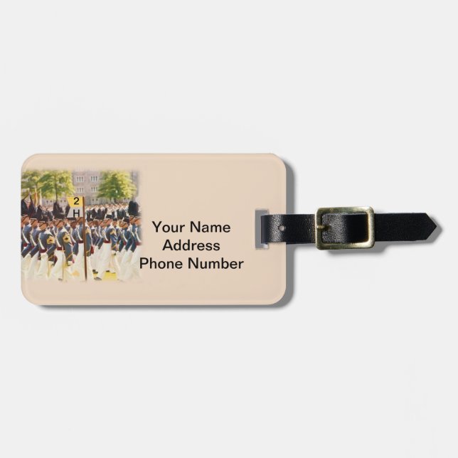 West Point Cadets Customizable Text Luggage Tag (Front Horizontal)