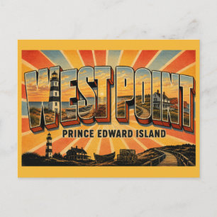 West Point Lighthouse Prince Edward Island Postcard