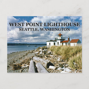 West Point Lighthouse, Seattle Washington Postcard