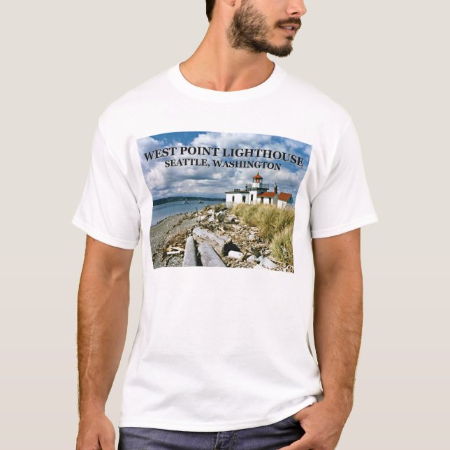 West Point Lighthouse, Washington T-Shirt (Front)