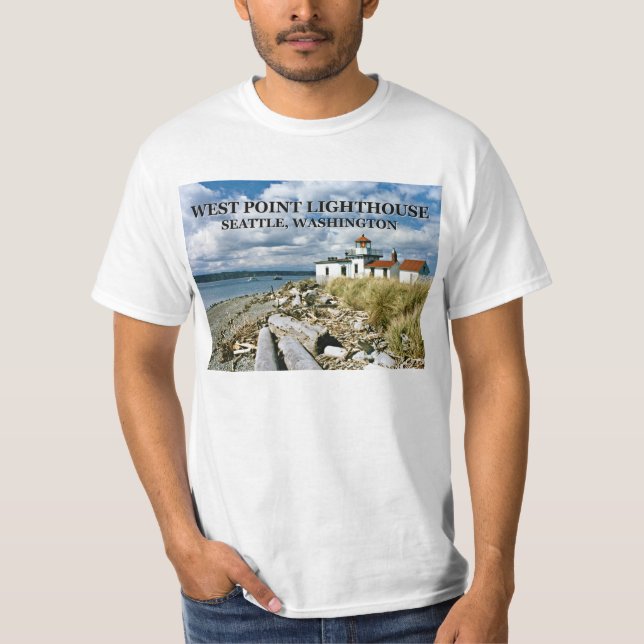 West Point Lighthouse, Washington T-Shirt (Front)