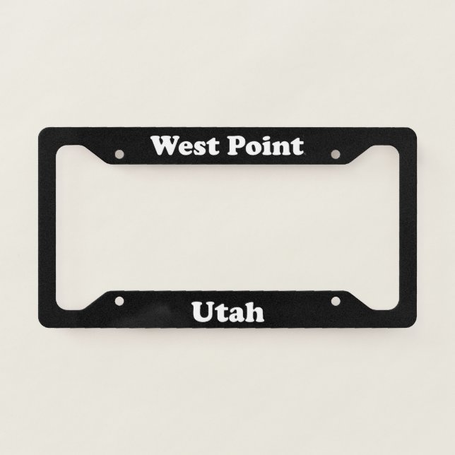 West Point UT - LPF License Plate Frame (Front)