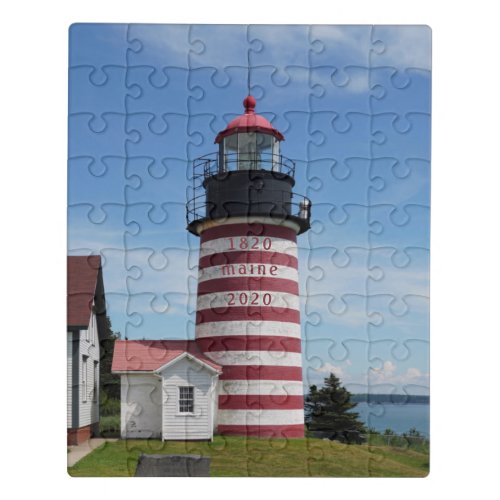 West Quoddy 200th Lubec Maine Lighthouse Jigsaw Puzzle