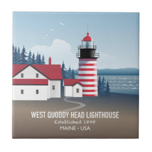 West Quoddy Head Lighthouse Ceramic Tile