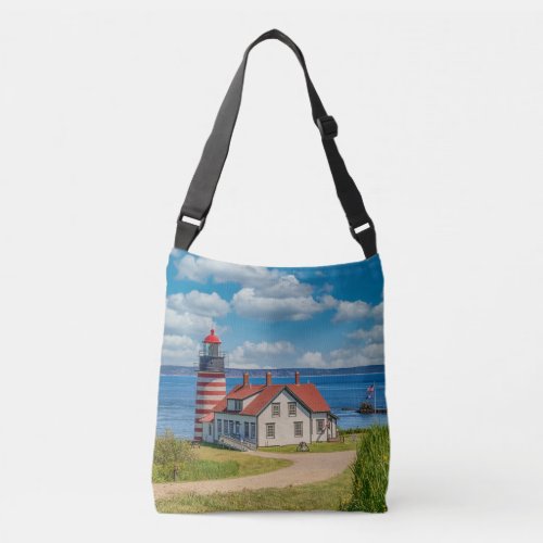 West Quoddy Head Lighthouse Lubec Maine Crossbody Bag