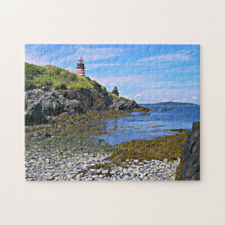 West Quoddy Head Lighthouse, Lubec Maine Jigsaw Puzzle