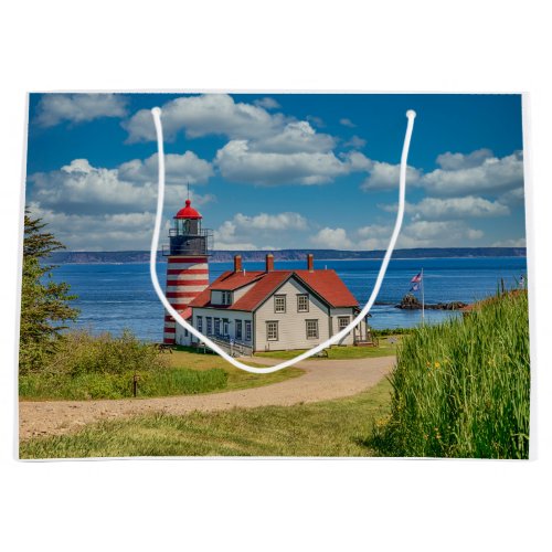 West Quoddy Head Lighthouse Lubec Maine Large Gift Bag