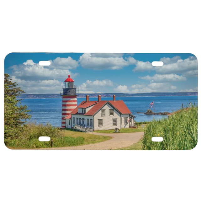 West Quoddy Head Lighthouse, Lubec, Maine License Plate (Front)