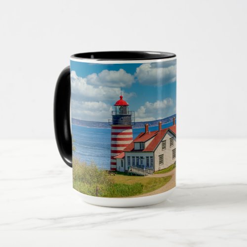 West Quoddy Head Lighthouse Lubec Maine Mug