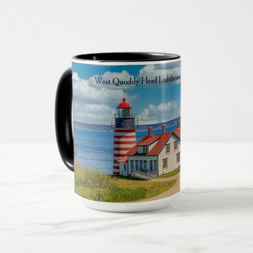 West Quoddy Head Lighthouse Lubec Maine Mug