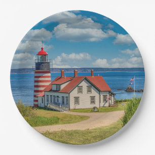 West Quoddy Head Lighthouse, Lubec, Maine Paper Plates