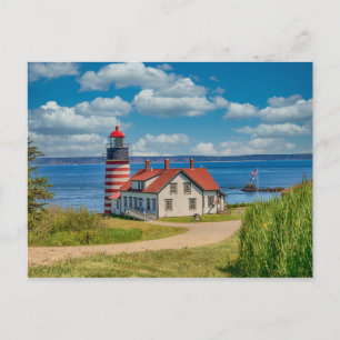 West Quoddy Head Lighthouse, Lubec, Maine Postcard