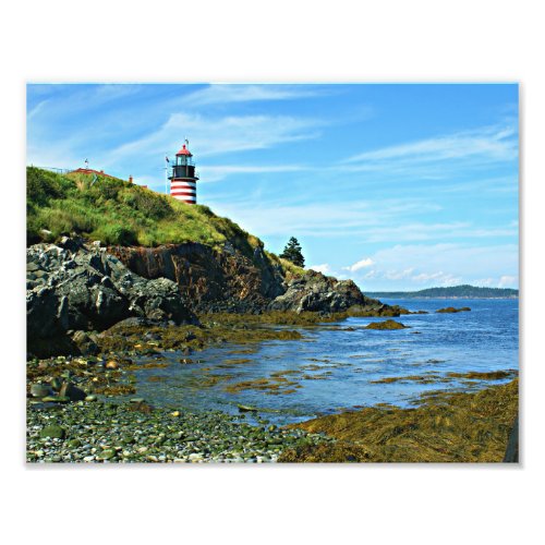 West Quoddy Head Lighthouse Maine Photo Print