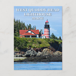 West Quoddy Head Lighthouse, Maine Postcard