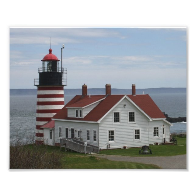 West Quoddy Head Lighthouse Photo Print (Front)