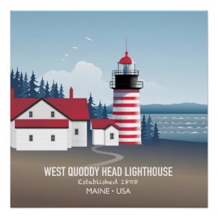 West Quoddy Head Lighthouse Poster