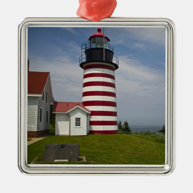 West Quoddy Head Lighthouse State Park is the Metal Ornament (Front)