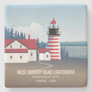 West Quoddy Head Lighthouse Stone Coaster