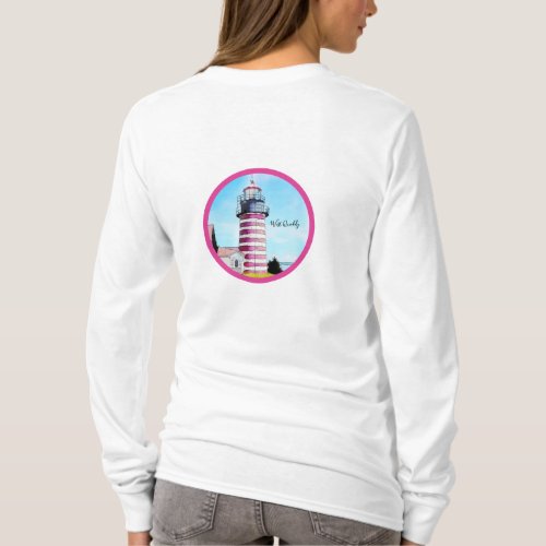 West Quoddy Head Lubec Maine Lighthouse T_Shirt