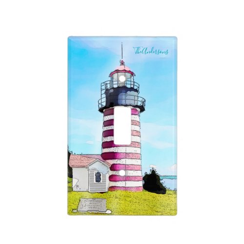 West Quoddy Head Ocean Lubec Maine Lighthouse Light Switch Cover