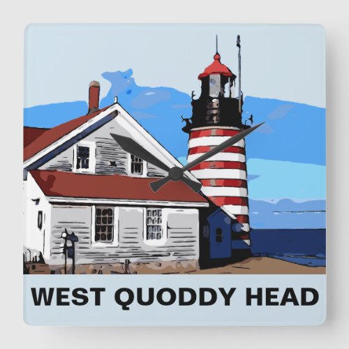 WEST QUODDY HEAD SQUARE WALL CLOCK