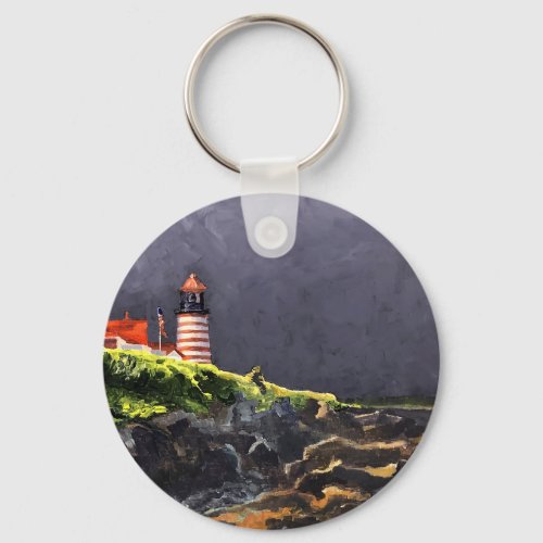 West Quoddy Light Keychain