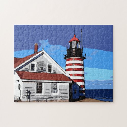 WEST QUODDY LIGHTHOUSE JIGSAW PUZZLE