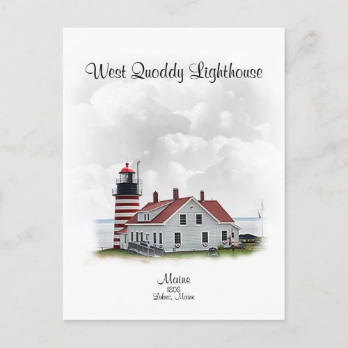 West Quoddy Lighthouse  Maine Postcard