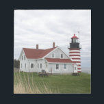 West Quoddy Notepad<br><div class="desc">West Quoddy Head Lighthouse along the rocky coastline of Lubec, Maine.</div>