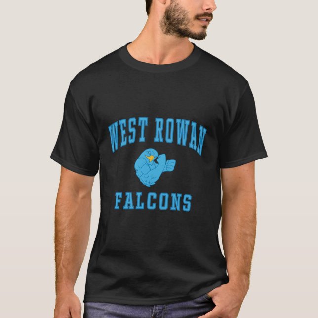 West Rowan High School Falcons C1 T-Shirt (Front)