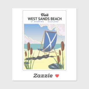 West Sands Beach, St Andrews Scotland Sticker