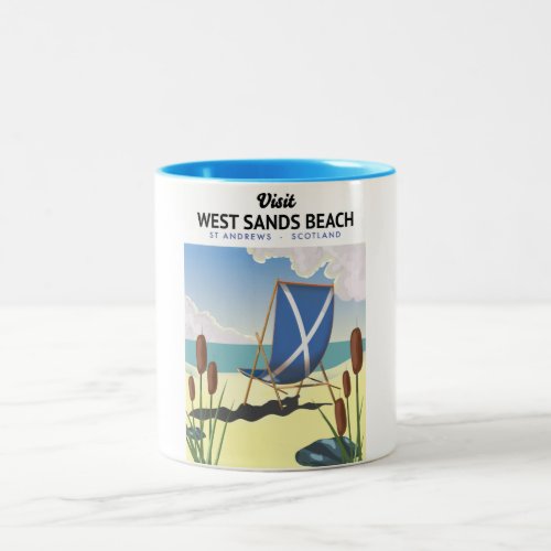 West Sands Beach St Andrews Scotland Two_Tone Coffee Mug