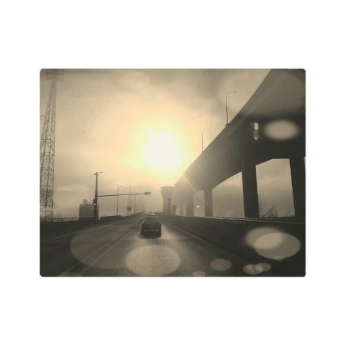 West Seattle Bridge Solar Flare Metal Print