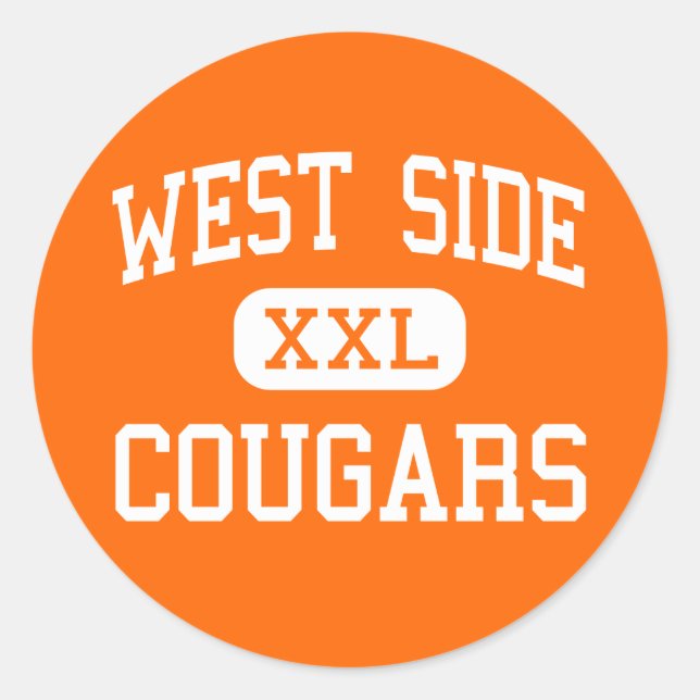 West Side - Cougars - High School - Gary Indiana Classic Round Sticker (Front)