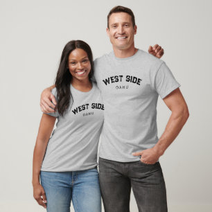 WEST SIDE Oahu Hawaii Bold Grunge Typography T-Shirt
