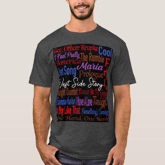 West Side Story Song Titles T-Shirt