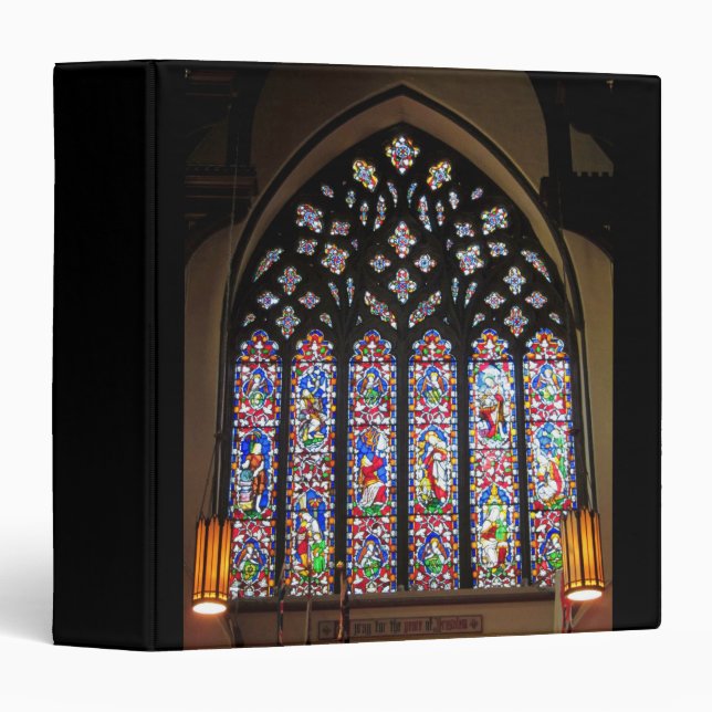 West Stained Glass Window Christ Church Cathedral 3 Ring Binder (Front/Spine)