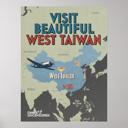 West Taiwan Map Poster 18&quot; x 24&quot;