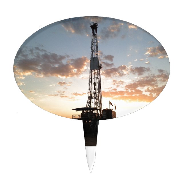 West Texas Drilling Rig Cake Topper (Front)