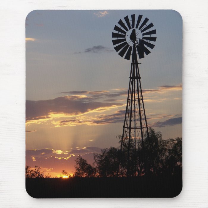 West Texas Windmill Mouse Mat