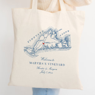 West Tisbury MA Wedding Favor Welcome Tote Bag