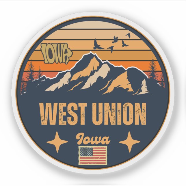 West Union, Iowa Sticker (Front)