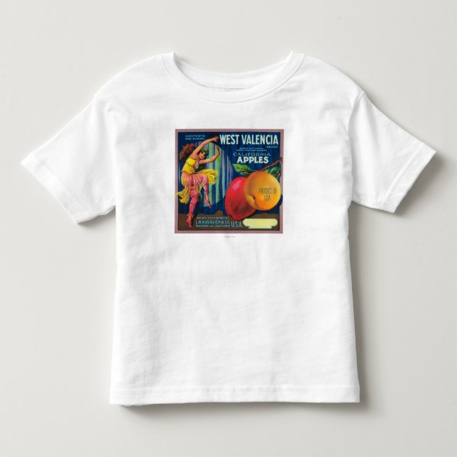 West Valencia Apple Crate LabelWatsonville, CA Toddler T-shirt (Front)